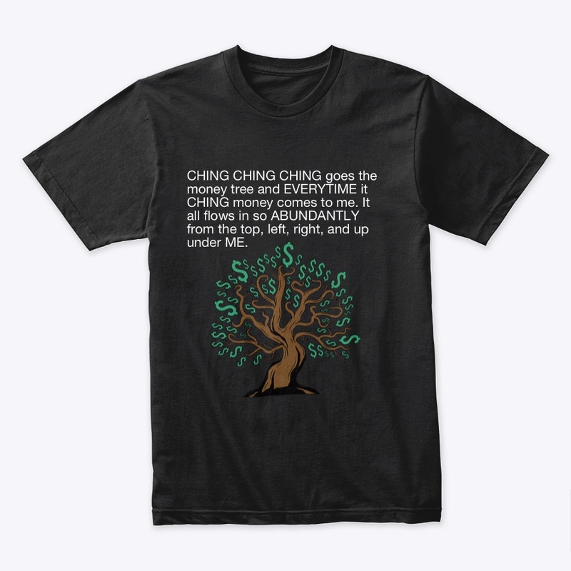 Money tree shirt/ white letters