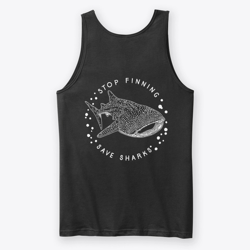 Stop Finning- Whale Shark (White Circle)