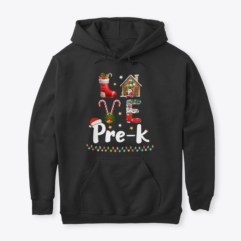 Love Pre-K Christmas Teacher Gifts Shirt