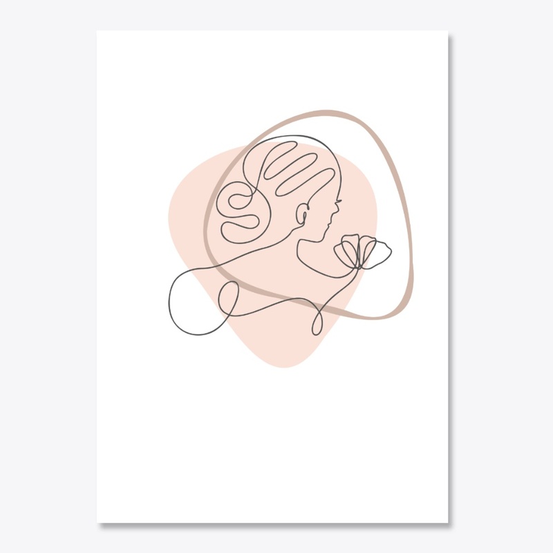 Minimal, Abstract Lady Line