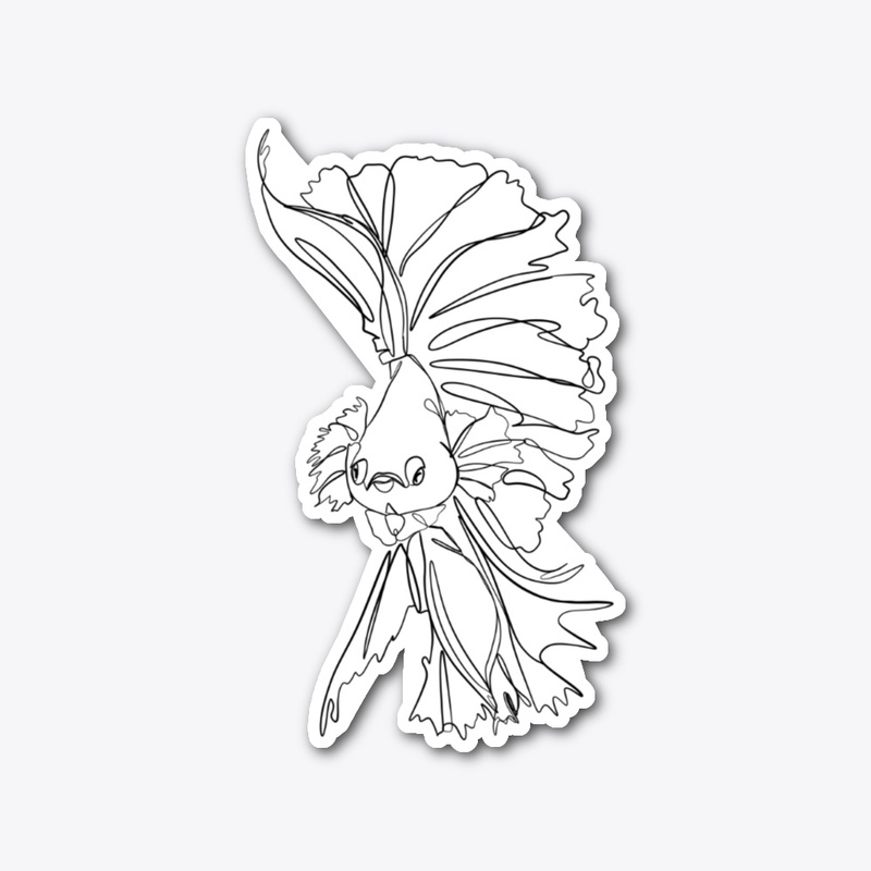 Minimalistic Halfmoon Betta