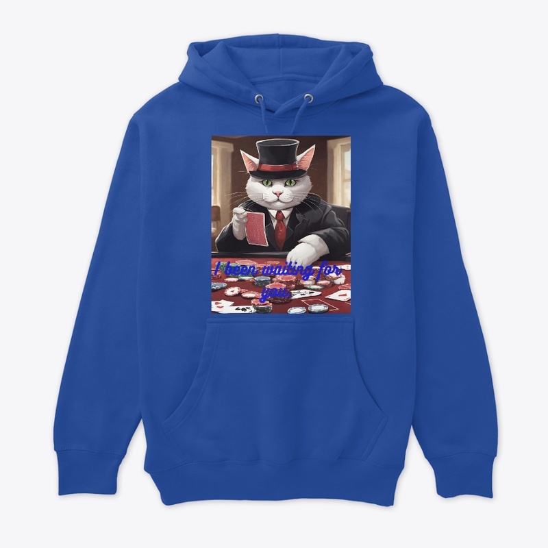 Cat playing poker