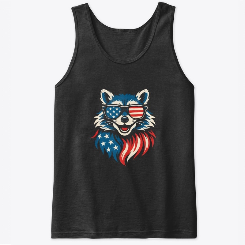 Raccoon usa flag