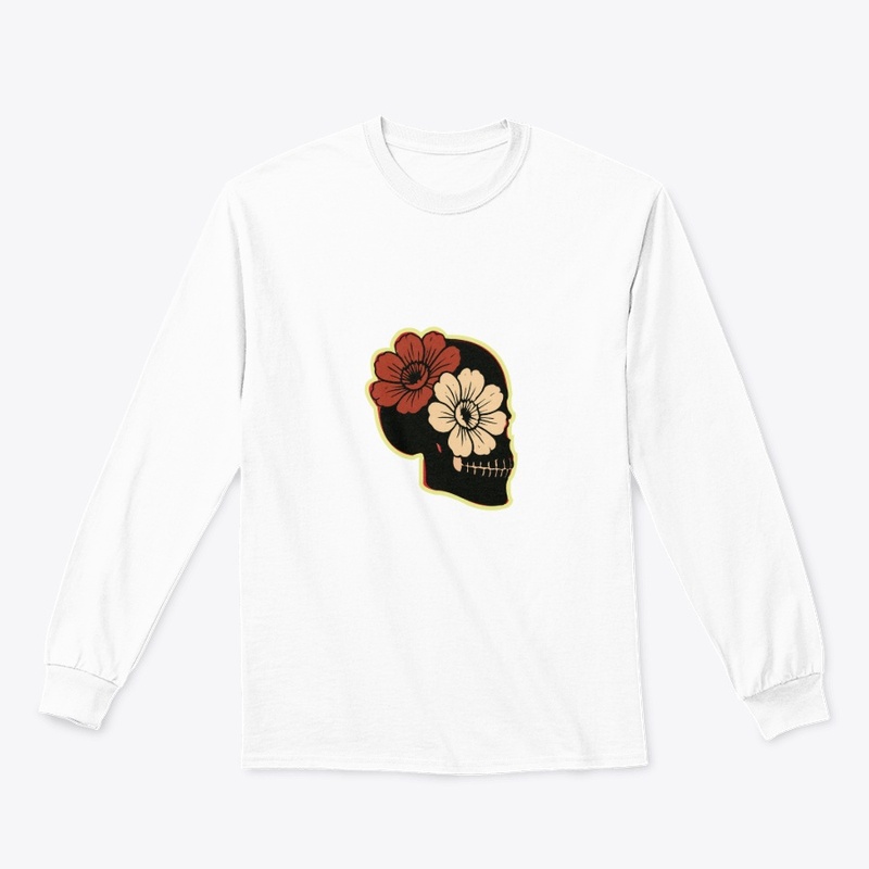 	Floral skull design  life and death 