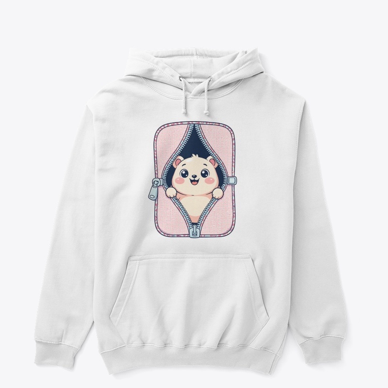 Peek-A-Boo Bear Zipper Hoodie