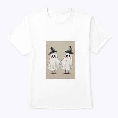 Cute Ghosts White Maglietta Front