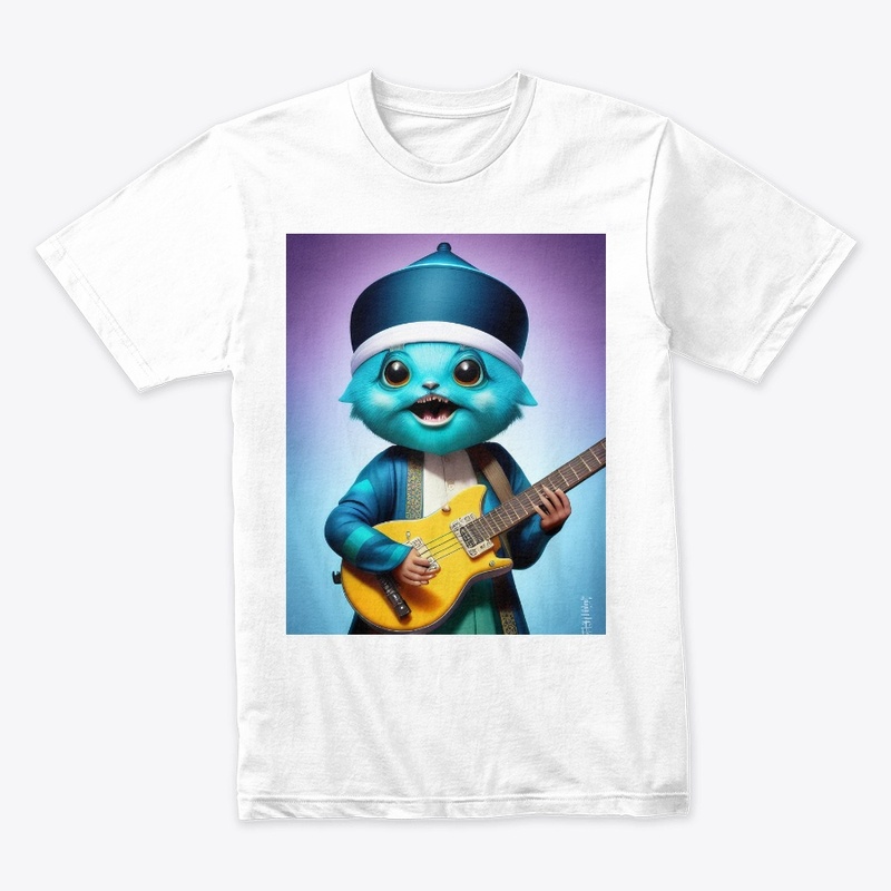 Cute Creature Jamming on Guitar