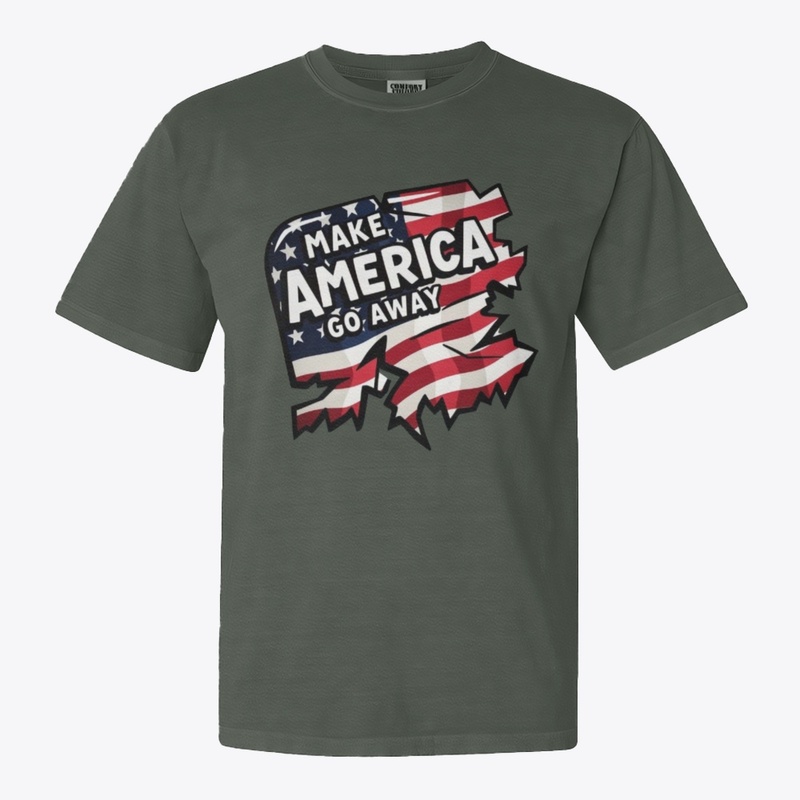 MAGA “Make American Go Away Torn Flag“ 