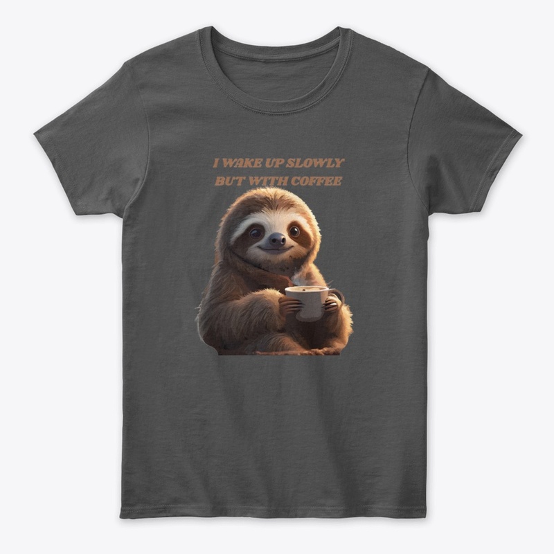 Sloth With Coffee.