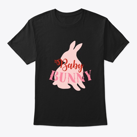 Baby Bunny Black T-Shirt Front