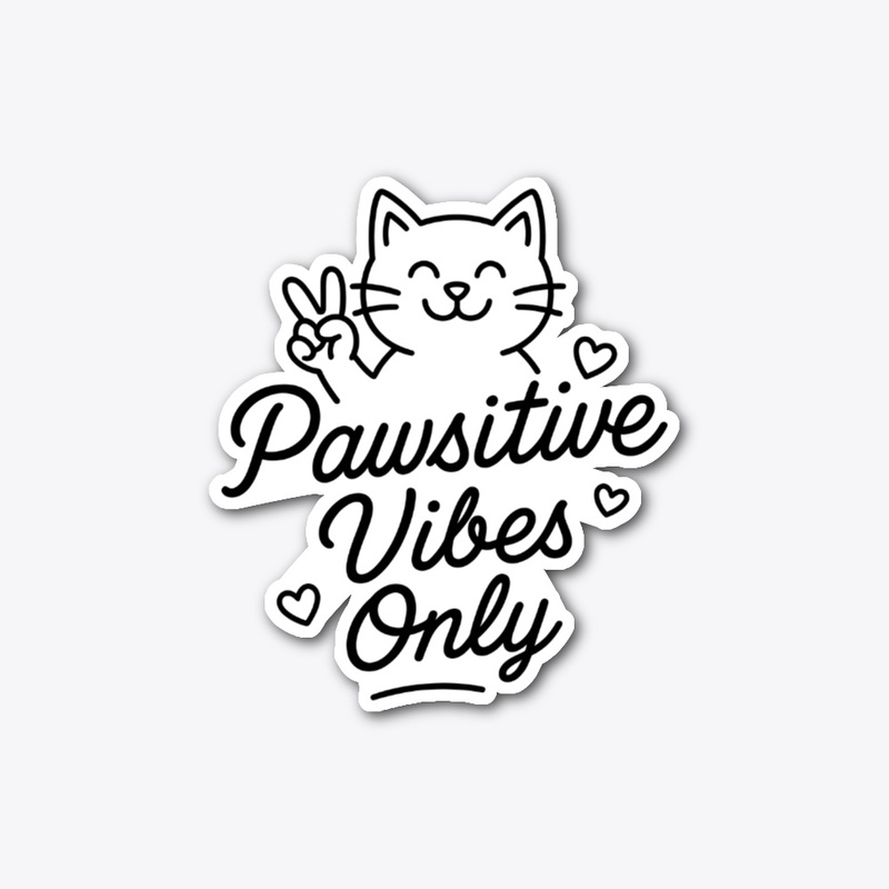 Happy Heart Cat – Pawsitive Vibes