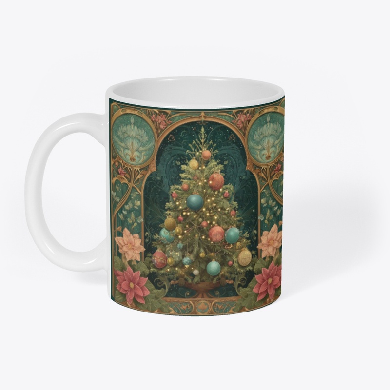 Vintage Christmas Tree Ornate Arch