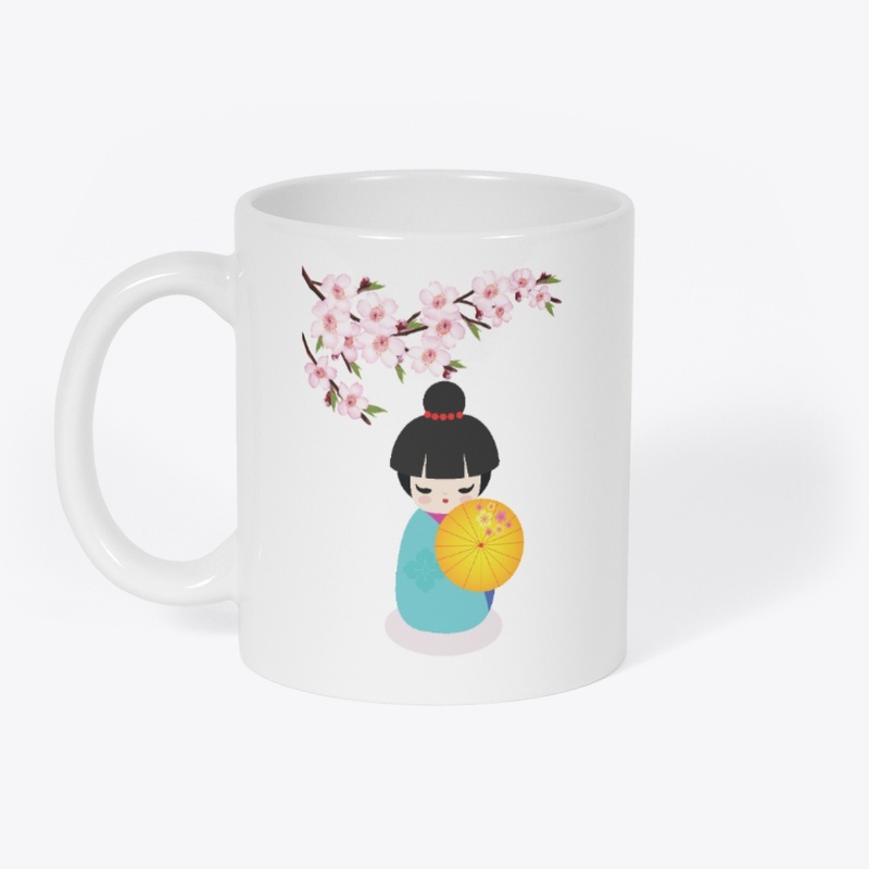 Geisha under sakura