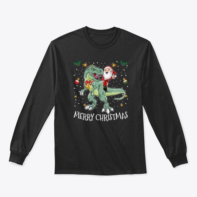 Santa Riding T Rex Christmas S A Dinosau