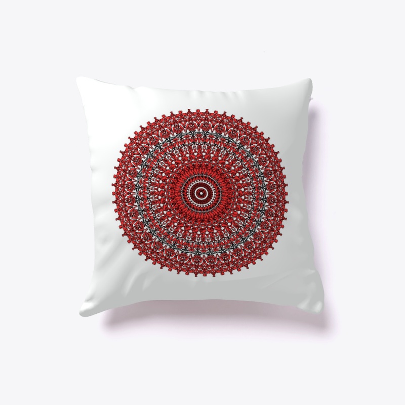 Red Mandala Print