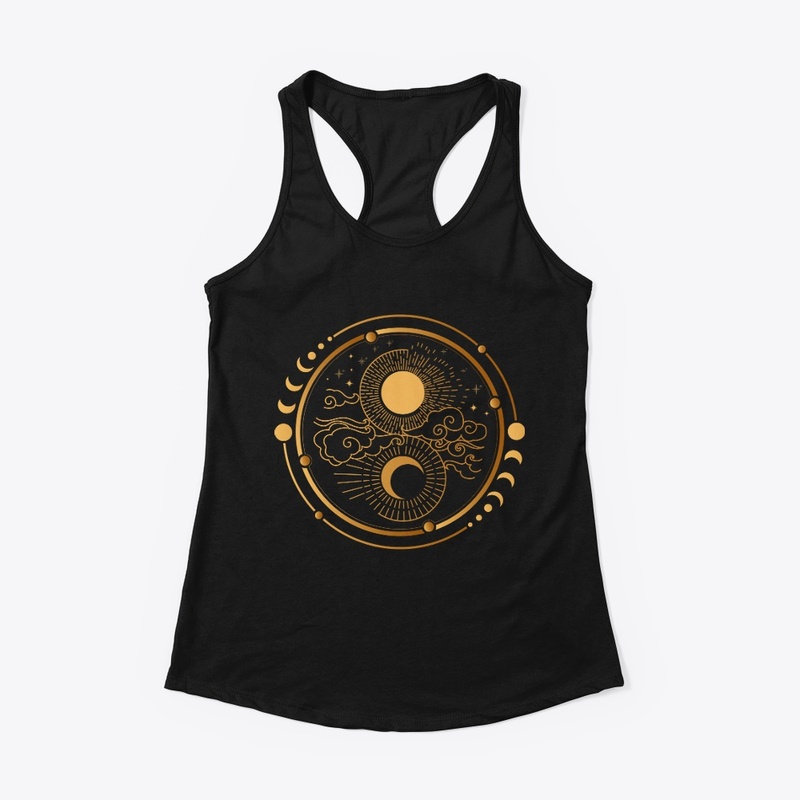 Mystic Moon Phase And Sun T-Shirt