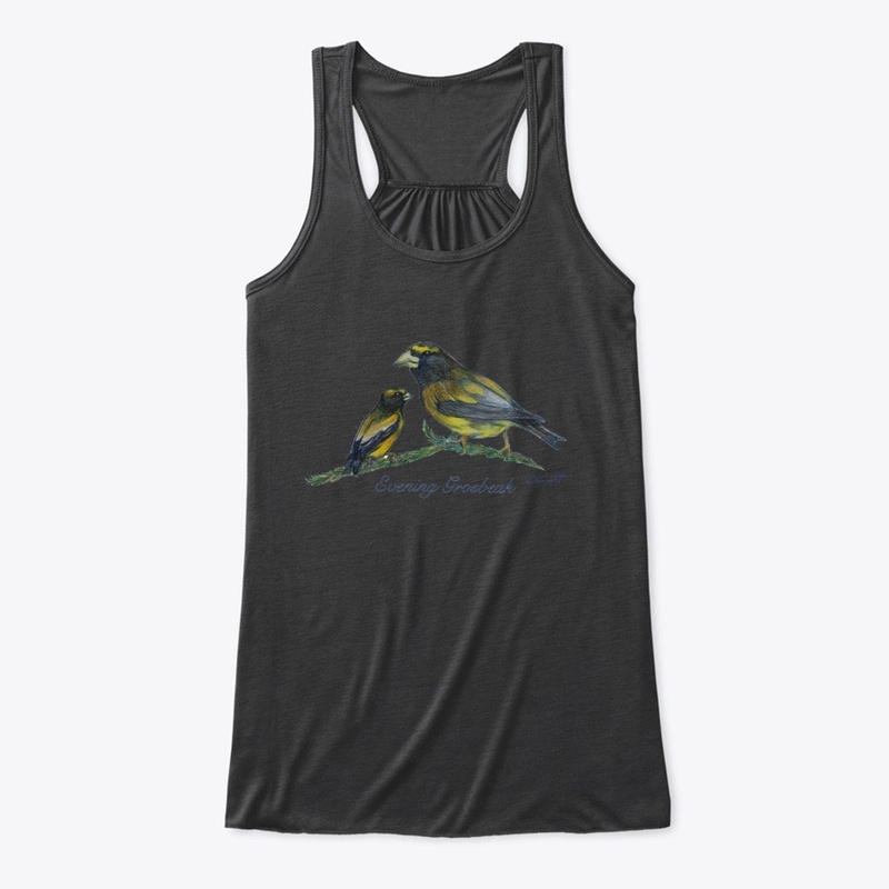 Woman's Flowy Tank - Evening Grossbeak