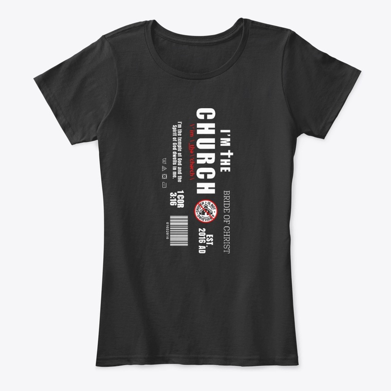 I'm The Church Tee - Black & Charcoal