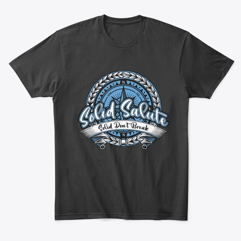 Sky Blue/Wht Solid Salute Badge