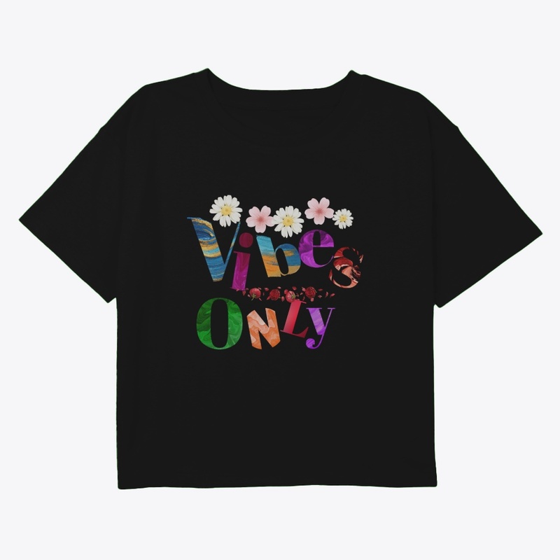 Good Vibes Only Floral Typography