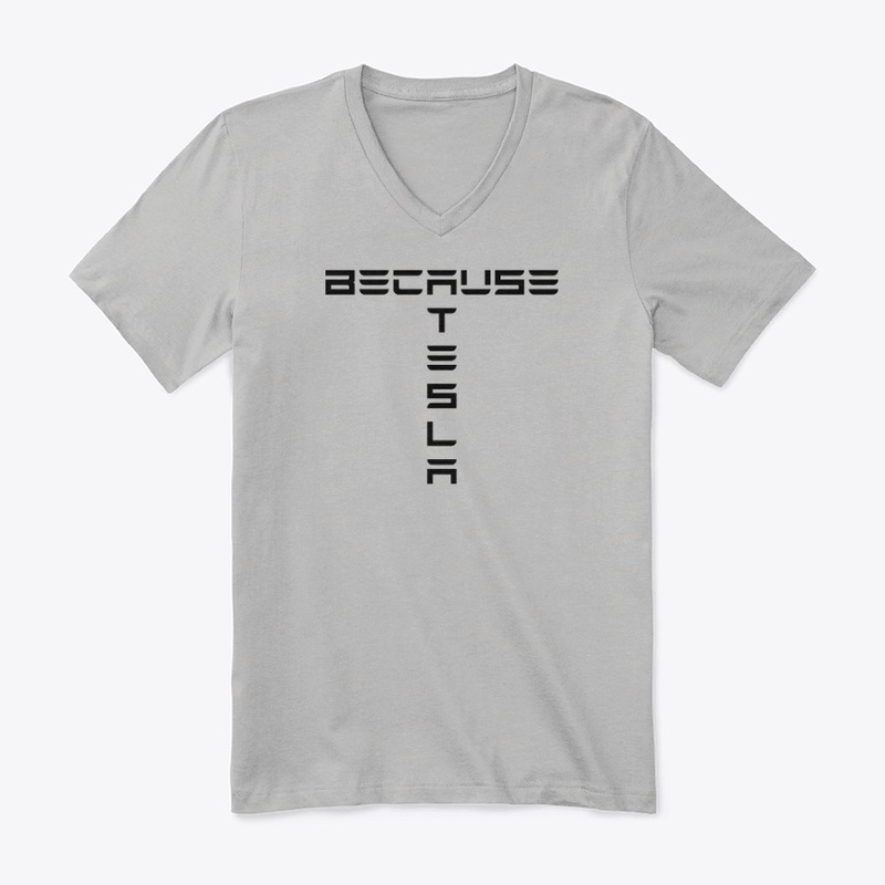 BecauseTesla T logo (black print)
