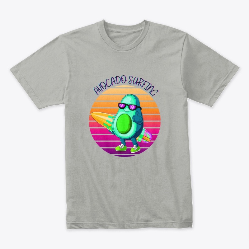 Funny Avocado Surfing - Retro