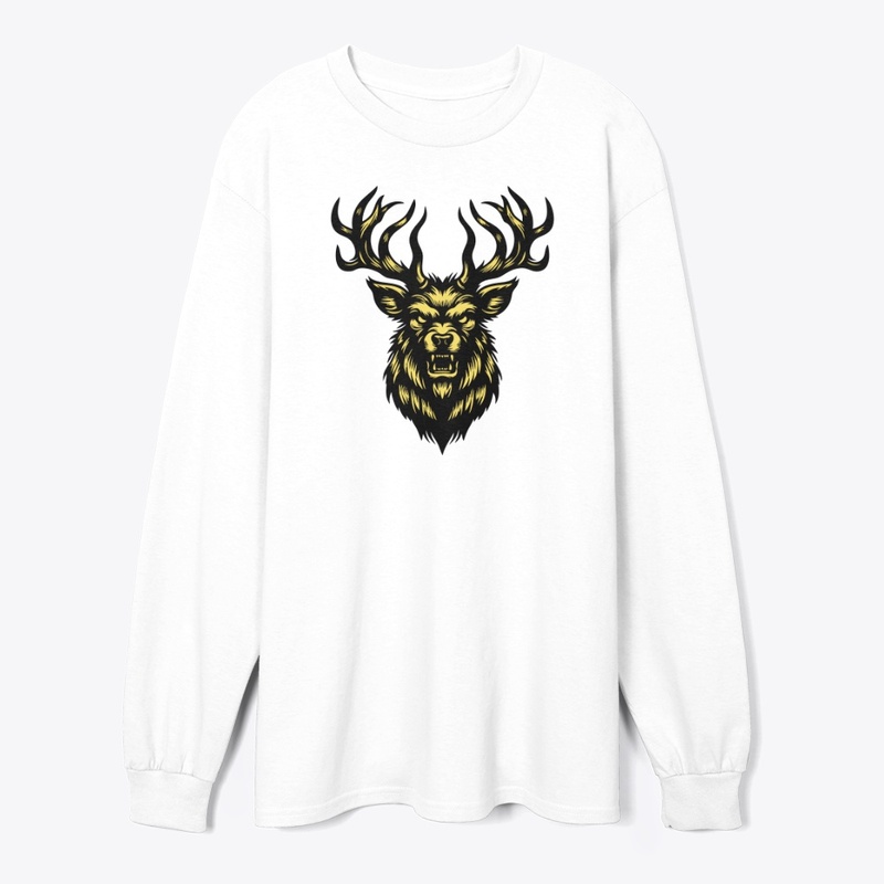 Angry Deer Head Design