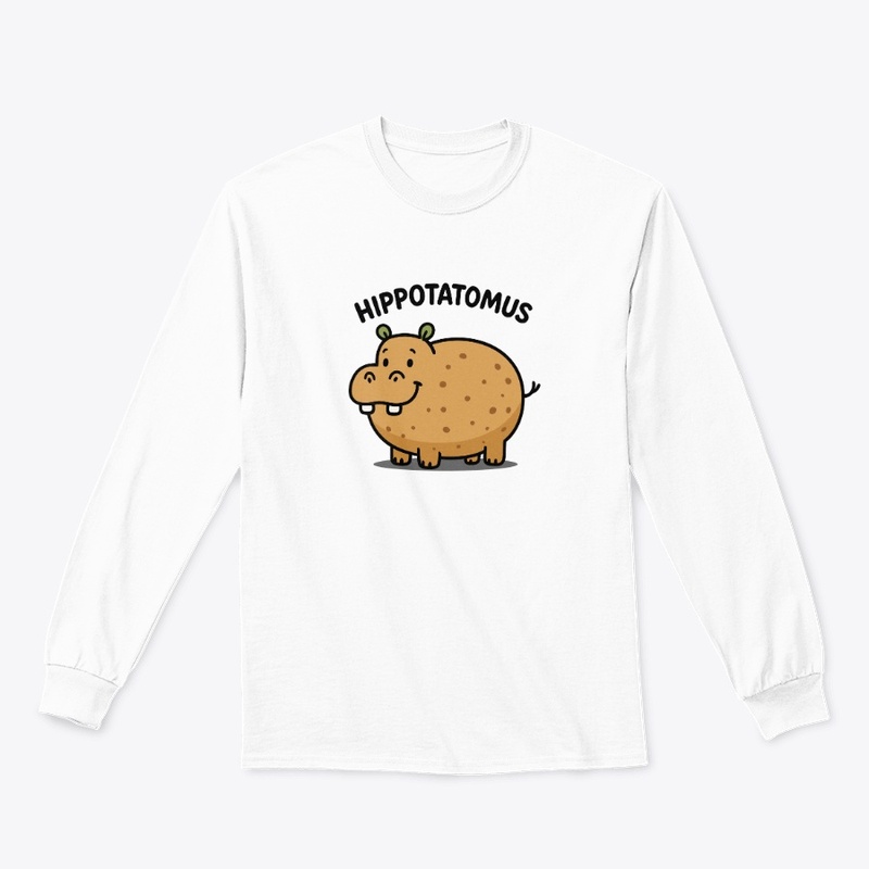Cartoon of a Potato Shape Hippopotamus
