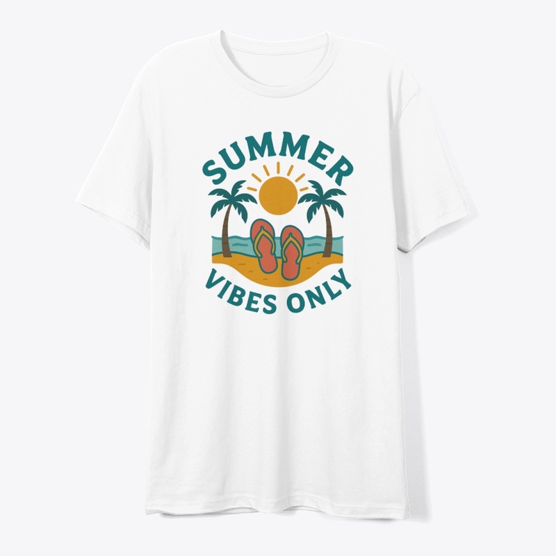 Summer Vibes Only Retro Beach T-Shirt