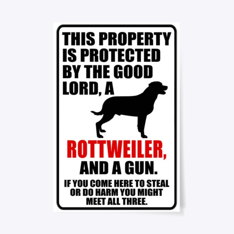 Rottweiler Warning Sign