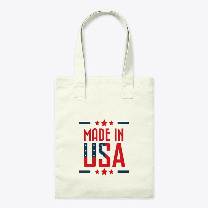 Made In USA with Stars Tote Bag