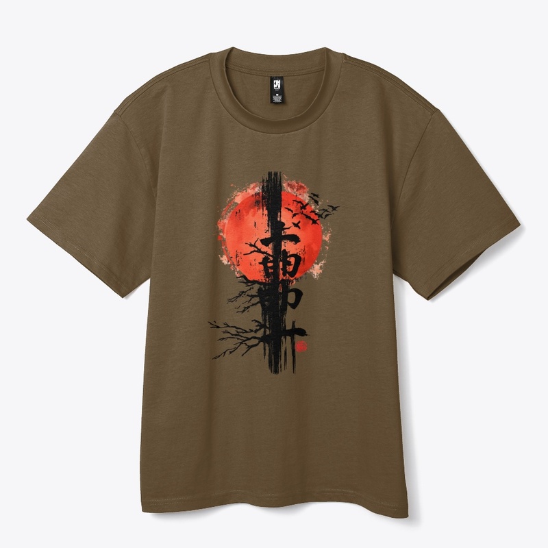 Japanese Samurai Kanji T-Shirt Design