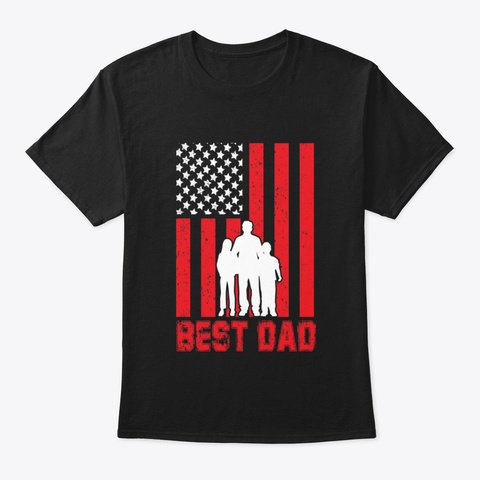 Best Dad Black T-Shirt Front