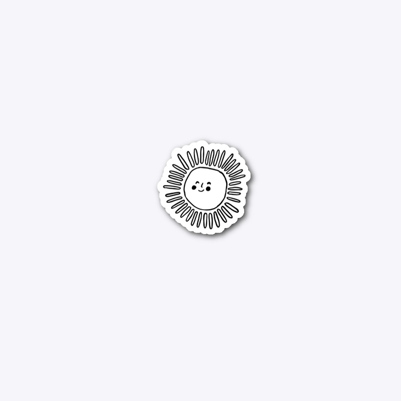 happy sun simple hand drawn aesthetic 