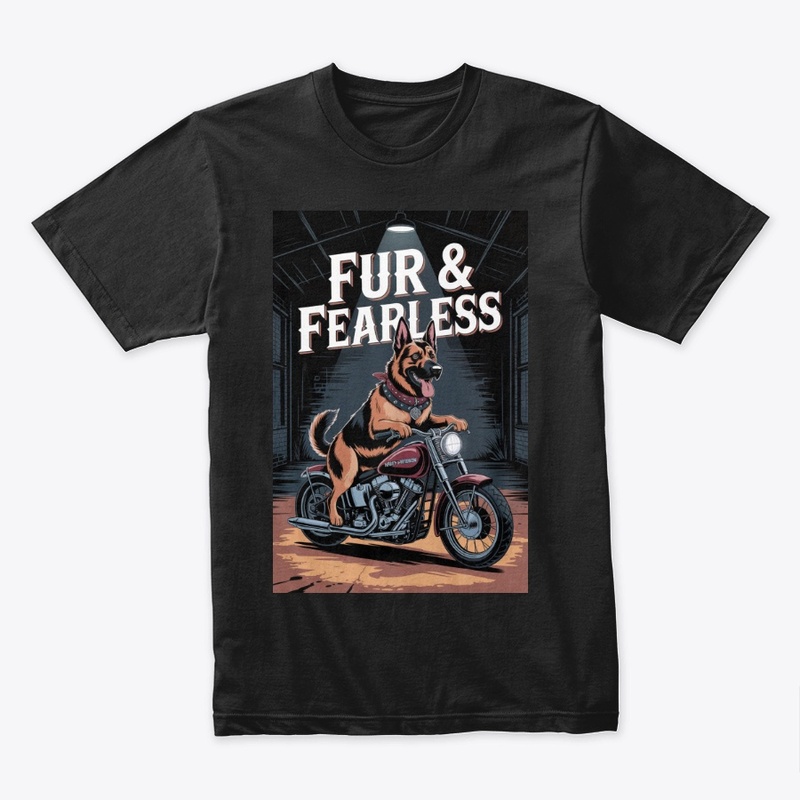 Biker Dog German Shepherd Tee