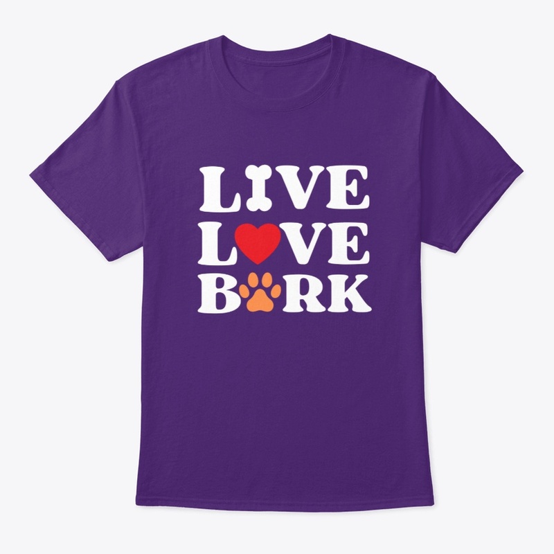 Live Love Bark Dog Lovers Dark Shirts