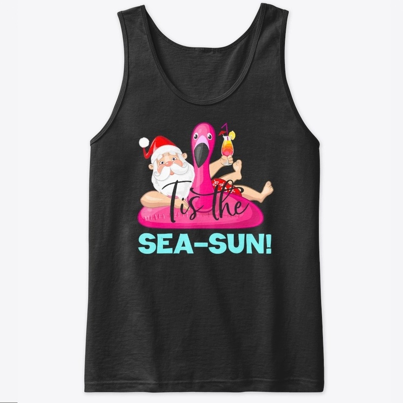 Santa Claus Flamingo Float Tis The Sea S