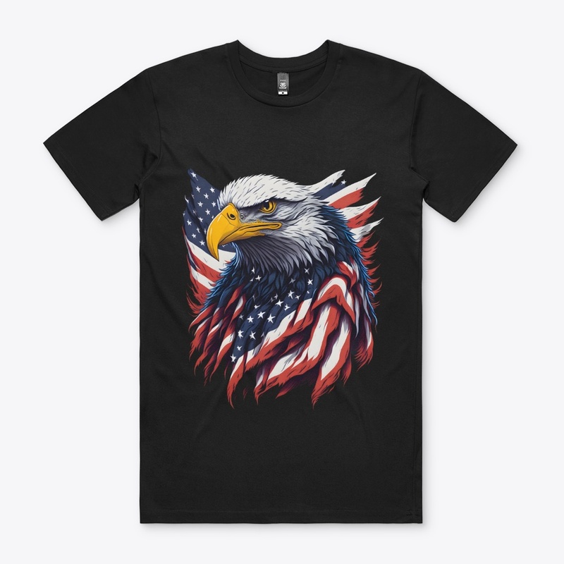 The Bald Eagle With Stars and Stripes