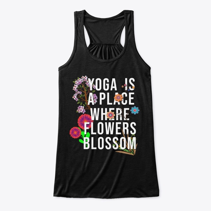 Yoga and flower blossom