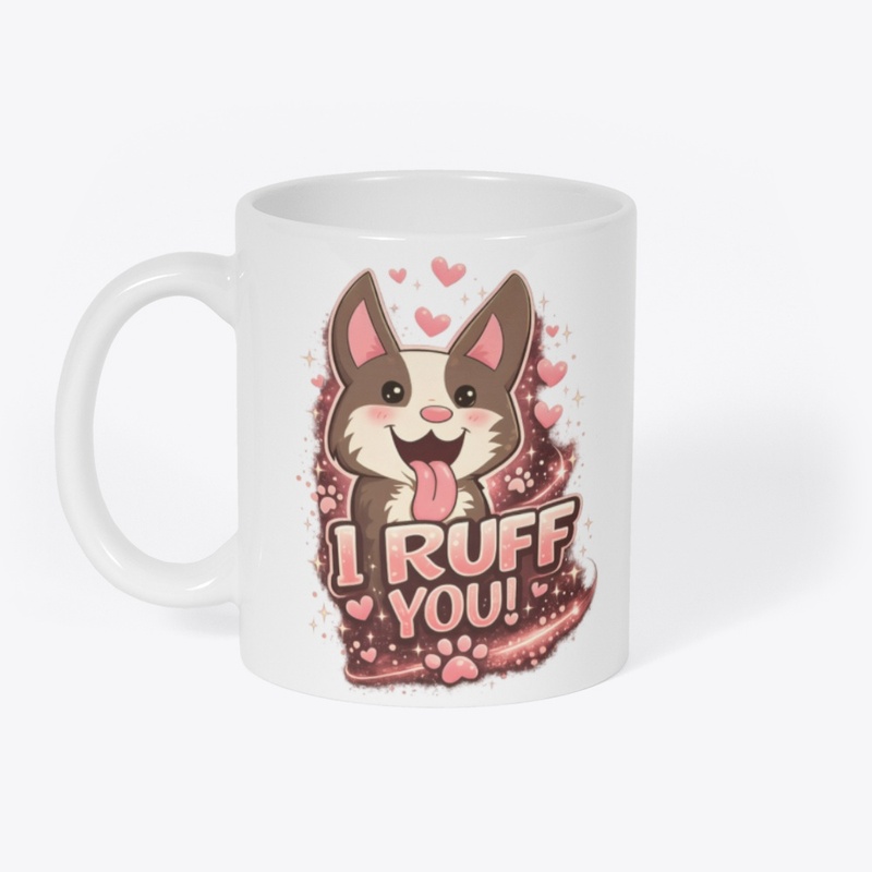 I Ruff You Cute Dog Valentine Design