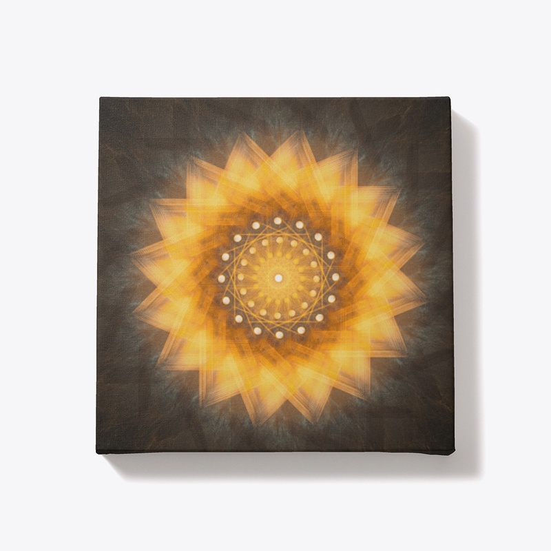 Geometric Sunflower Mandala Art