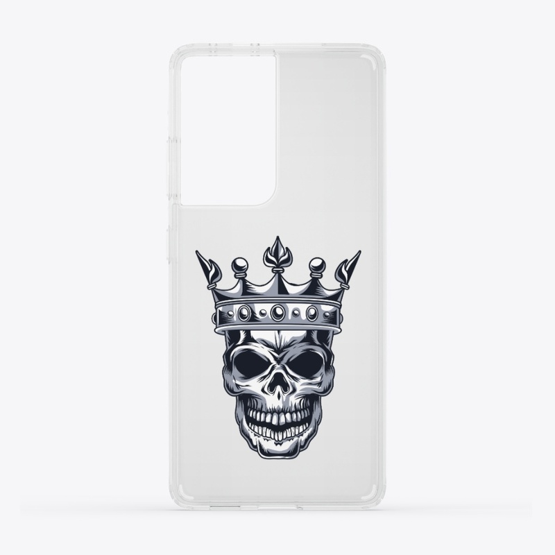 Black and White Skull King Minimalist 