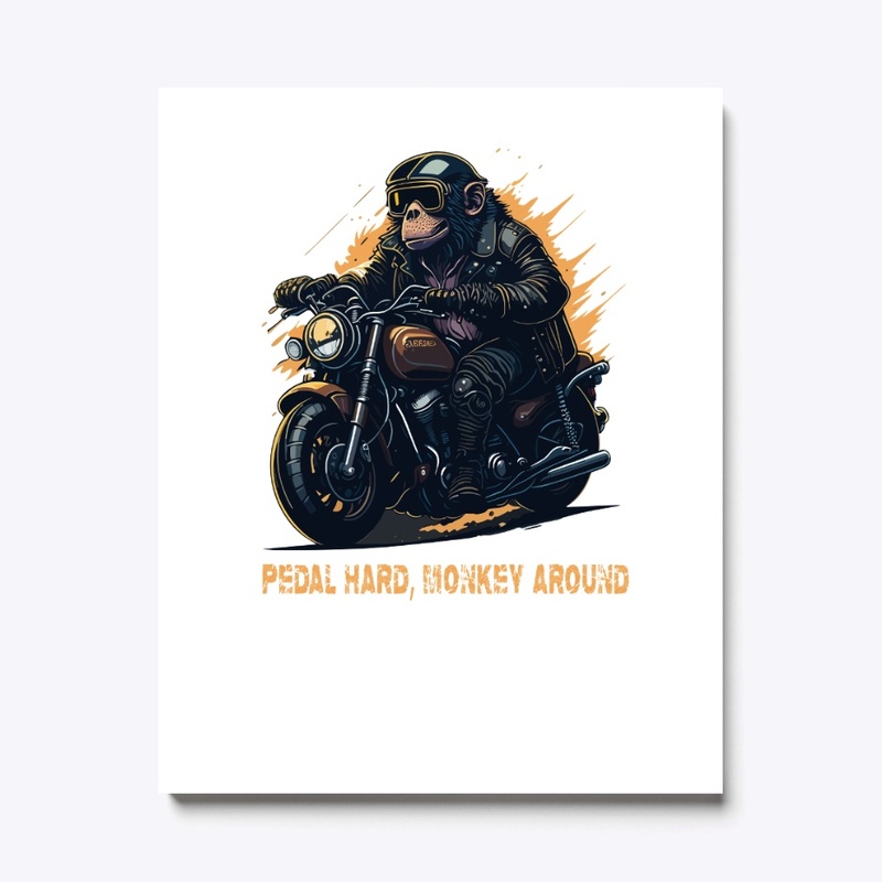  Cool Monkey ,pedal hard, Funny Animal 