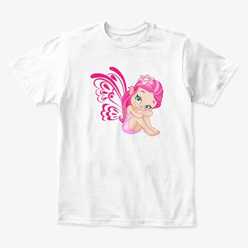 Cute Pink Fairy Butterfly Girl 