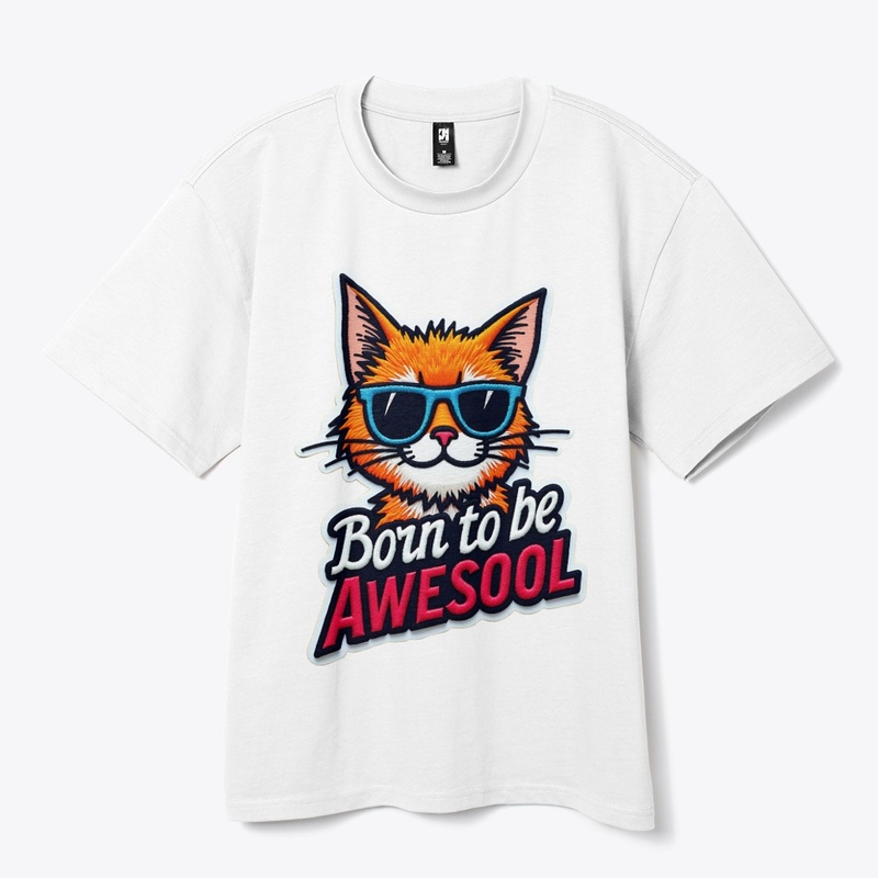 Best Typography Cat Born to be Awsool te