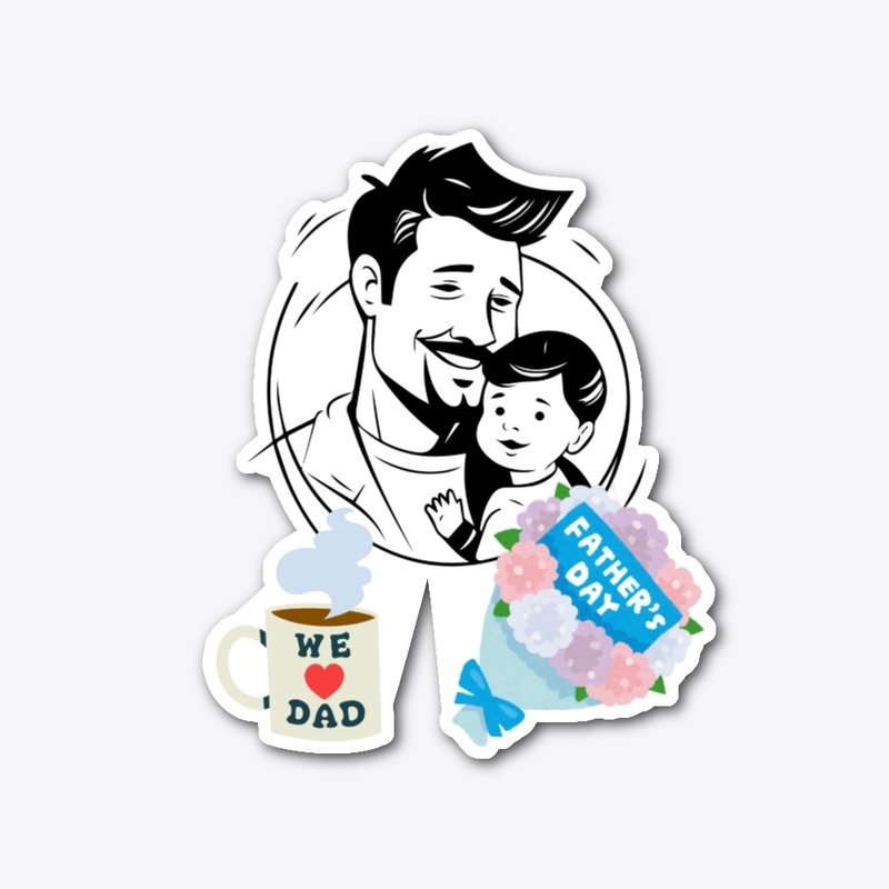 We love dad,Father's day tee