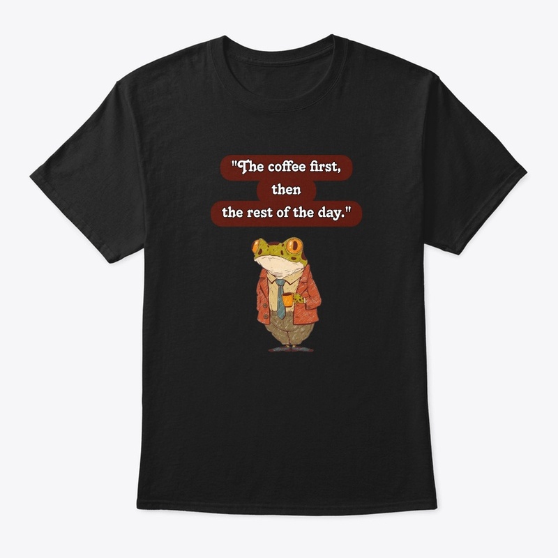 A cute frog who coffee lovers 