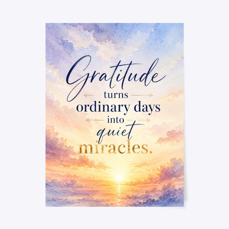 Watercolor Gratitude Wall Art