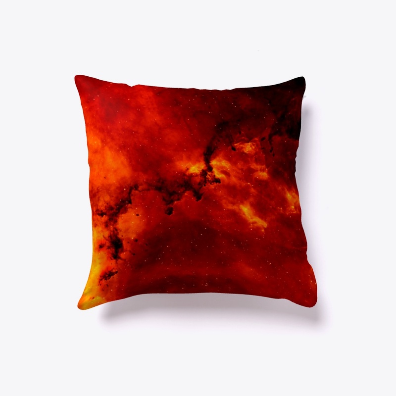 Abstract Reddish Orange Cloud Design