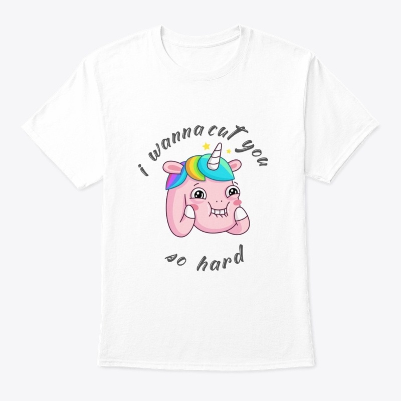 I Wanna Cut You So Hard cute pink design